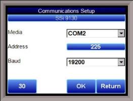 Communications Setup - COM Port